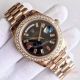 Swiss Rolex DayDate 3255 Rose Gold Copy Watch Diamond Bezel Black Dial (2)_th.jpg